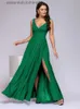 Robes sexy urbaines Robes de soirée élégantes pour femmes 2023 Bal de luxe Femme Robe de mariage Danse Longue Maxi Robes sans manches Vert Robes L231208