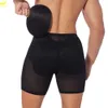 Levantador de bunda acolchoado para homens calcinha controle de barriga hip realçador shorts push up booty levantamento roupa interior emagrecimento shapewear