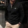 Camisetas masculinas novas camisa impressa de moda masculina designer casual de lesão longa colarinho de botão de les