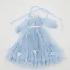 Accessoires de poupée DBS, robe pour poupée Blyth, tenue ICY Licca, robe bleue, costume à fleurs, robe de mariée en dentelle, vêtements de poupée Anime 231208