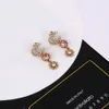 Vintage Pearl Circle Studs Küpe G Gold Hoop Küpe Kulaklıkları Tase Takıları Kadın Parti Düğün Aşıkları için Hediye Kutu Seti