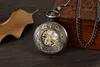 Orologi da tasca Antico orologio da tasca meccanico nostalgico rotondo vuoto retrò con catena Orologio Steampunk Collana di gioielli da uomo e da donna 231207