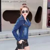 Jaquetas femininas jaqueta jeans curta mulheres 2022 primavera outono blazer zíper magro casual tops senhora outerwear azul jeans casaco blusão fe novo l231208