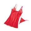 Lace Lingerie Women's Nightdress V-neck Sleeveless See-through Nightgown Ladies Nightwear Sexy Exotic