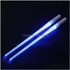 Chopsticks Creative 2Pcspal Led Light Up Durable Lightweight Kitchen Dinning Room Party Portable Food Safe Tableware251S678 Homefavor Dhtje