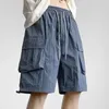 Shorts pour hommes Américain Fonctionnel Grande Poche Outillage Hommes Été Tendance Marque Rétro Cinq Points Pantalon LGBT Lâche Rue Salopette Décontractée