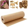 Decoratieve Bloemen Kransen 60 Meter Bruin Kraft Inpakpapier Rol Voor Bruiloft Verjaardag Feest Cadeau Pakket Verpakking Kunst Craft12863260