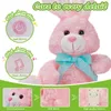 Peluche illuminati 40 cm LED rosa coniglietto musicale giocattoli per bambole cuscini di lancio coniglio regalo di compleanno animali di peluche di alta qualità per ragazze bambini 231207
