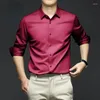 Camisas de vestir para hombres Camisa para hombres de negocios Casual Blusas de lujo ligeras Camisa Masculina Blusas de verano de alta calidad Ropa Camisas De Hombre