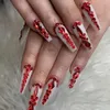 Nail Art Decorations 1000pcs Valentines Day RED Rhinestone 12 Grid FlatBack MixedSize Crystal DIY Nonfix 3D Red Manicure Diamond ZB 231207