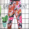 Sporttop met gewatteerde dames designer gymbroek Bloemenprint Yoga t-shirt Tweedelige set trainingspak