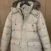 Chaqueta Bomber de plumón para hombre Moose Knuckle, piel de alta calidad para mujer canadiense, chaqueta de plumón de pato blanco de piel blanca y negra 4434 4830