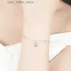 Chain Cute ladies 925 sterling silver bracelet zircon pendant bracelet girl charm jewelry chic silver bracelet birthday present bijoux YQ231208