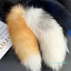 Moda raposa cauda pele chaveiros unisex pompom pingente carro chaveiro titular bonito chaveiros charme saco presentes de casal