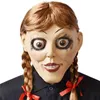 Masques de fête Halloween tête de poupée fantôme accessoires de cosplay maison effrayant masque Annabel accessoires de carnaval 231207