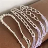 Chains Beads Necklace Fashion Jewelry Accessory Exquisite Lace Up Rope Clavicle Chain Pearl Material For Various Occasions