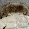 Down Coat Kids Down Mash Mash Mash Design Raccoon Fur Toddler Parka Baby Boy Girl Girl Płaszcz Childrens Winter Warm Snowsit 231207