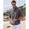 Camisas casuais masculinas 2023 moda primavera e verão camisa de mangas compridas slim-fit gola roupas