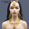 Stage Wear 2/3pcs Set Belly Dancing Accessories Women Dance Necklace Earrings Gold Silver Accessory Wholesale