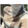 Women's Knits Tees 2023 nouveau pull en cachemire col haut pour femme couleur assortie 100% Pure laine pull mode grande taille chaud tricoté fond Shir J231208