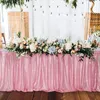 Table Skirt Pink Sequin Table Skirts for Wedding Party Christmas Decorations Birthday Baby Shower Thanksgiving Halloween Tablecloth Supplies 231207