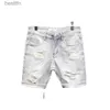 Männer Jeans 2022 Koreanische Retro Japanische Vielseitige Lose Gerade Denim Shorts Casual Hosen Jungen Weiße Farbe Kurze Ripped Hip Hop JeansL231209