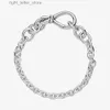 Chain 2020 Nieuwe 925 Sterling Zilveren Pan Charms Chunky Infinity Knot Chain Armband Infinity Knot Bangle Voor Vrouwen Diy Gift YQ231208