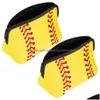 Party Favor Portable Travel Cosmetic Bag Neoprene Material Baseball dragkedja förvaring Jul gåva Drop Delivery Home Garden Festive DHSDU