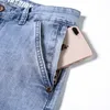 Мужские джинсы 2023 Лето Новые классические мужские тонкие легкие короткие джинсы Модные эластичные хлопковые противоугонные джинсовые шорты на молнии BrandL231208