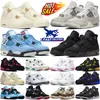 Chaussures de basket-ball baskets Jumpman 4 Military Black Cat 4s Sail Red Cement Yellow Thunder White Oreo Grey Blue University baskets de sport pour hommes