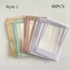 Korthållare Ins Film Solid Border Sleeves Transparent 3-tums Cover Idol Protective Hleeve 40pcs Multi Coloured Stationery