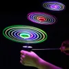 Led Rave Toy Disco volante luminoso Elica Giocattoli Illuminazione a LED Pull String UFO Trottola per bambini Gioco all'aperto Sport 231207