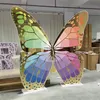 Nouveauté événements décoration acrylique ailes de papillon décors 3D forme de papillon toile de fond support pour décoration papillon 115