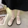 Jurk Schoenen Schattig Gothic Witte Mary Jane Lage Hak Elegante Dames Zomer Schoenen Japanse Stijl Lolita Voor Vrouwen 2023 Ronde Neus Kawaii