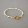 Seed Beads Pearls Bracelets & Necklace Sets Gold Heart Clasp LL