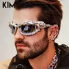 Zonnebril Steampunk Y2k Twisted Mannen Vrouwen 2023 Luxe Merk Trendy Hip Hop Punk Zonnebril Mannelijke Streetwear Shades Gafas De Sol 231208