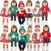 Bonecas Natal Boneca Roupas Terno para Americano 18 Polegada Menina Bonito Roupa Vestido Seet 43cm Bebê Nascido Nossa Geração Brinquedo 231207