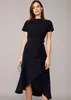 Casual Dresses 2023 Spring And Autumn Navy Ruffled Elegant Women's Dress