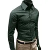 Chemises décontractées pour hommes Top Business Gentleman Wild Shirt M 5xl Slim Cotton Plus taille Pure Couleur Fashion Design Fashion 231208