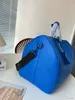 Luksusowe torby unisex niebieska torba podróżna wytłoczona litera męska torba z bagażem torby na jogę kobiety fitness joga