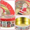 Garrafas de armazenamento caixa de biscoito de natal jar recipiente doce recipientes de biscoito doces tampa de lata caso de açúcar latas biscoitos