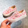 Sneakers Girls Canvas Shoes Leopard Print Pink Summer Children s Pedal Net Red 231207