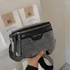 Waist Bags Rhinestones Bag For Women Luxury Belt Fashion Shoulder Crossbody Chest Female Fanny Pack Brand Packs