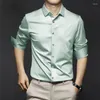 Herrklänningskjortor Skjorta för män Business Casual Light Luxury Blusas Camisa Masculina Högkvalitativa sommarblusar Ropa Camisas de Hombre