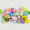 Teethers Toys 50pcs Silicone Animal Beads BPA Free Elephant fox Baby Teething Beads Food Grade Baby Teething Toy Pacifier Chain Accessories 231208