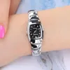 Outros relógios de luxo cristal mulheres pulseira top marca moda diamante senhoras relógio de quartzo aço feminino relógio de pulso montre femme relogio y231207