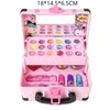 Kit de maquillaje para niños y niñas, lápiz labial, cosméticos, juego de simulación, princesa rosa, lavable, seguro, juguete para regalo, 231207