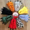 Slippers Winter Warm Soft Indoor Floor Slippers Women Men Children Shoes Paw Funny Animal Christmas Monster Dinosaur Claw Plush Home 231207