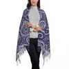 Men's Tank Tops Bandana Pretty Bohemian Art Paisley Tassel Scarf Women Soft Blue Shawl Wrap Female Winter Fall Scarves