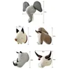 Poupées en peluche éléphant chien cheval rhinocéros tête de buffle support mural œuvre décor poupée jouet animal pour chambre d'enfants cadeau d'anniversaire 231207